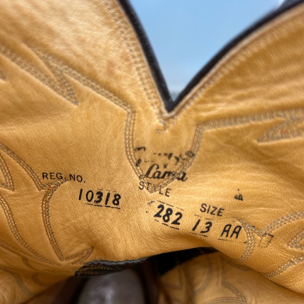 Tony Lama men 13 vintage Texas cowboy boots - Picture 8 of 9